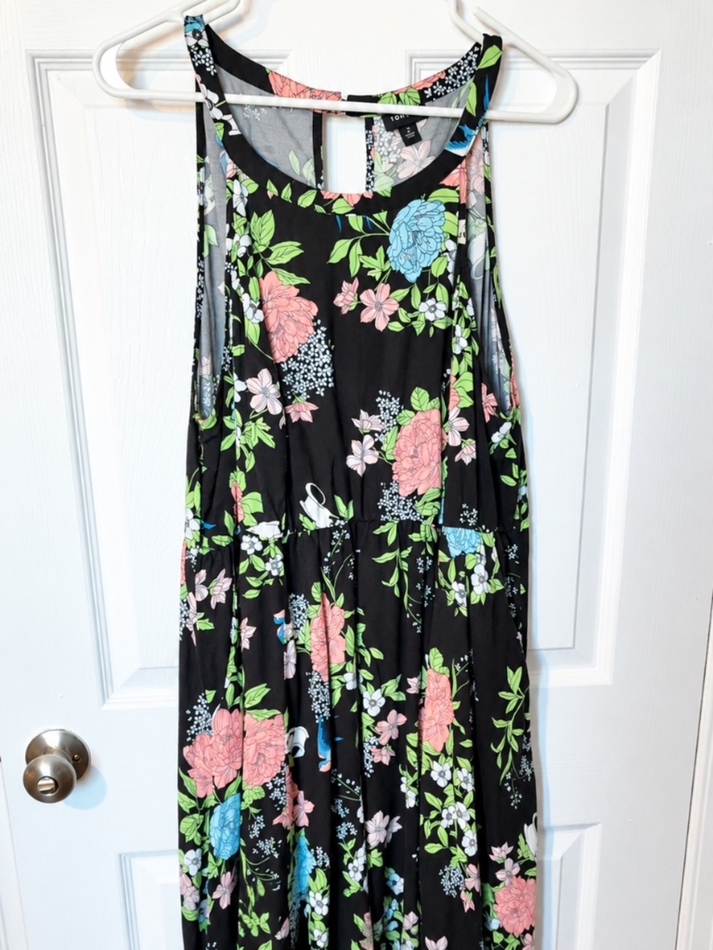 Torrid Black Floral Sleeveless Maxi Dress Size 2 2X